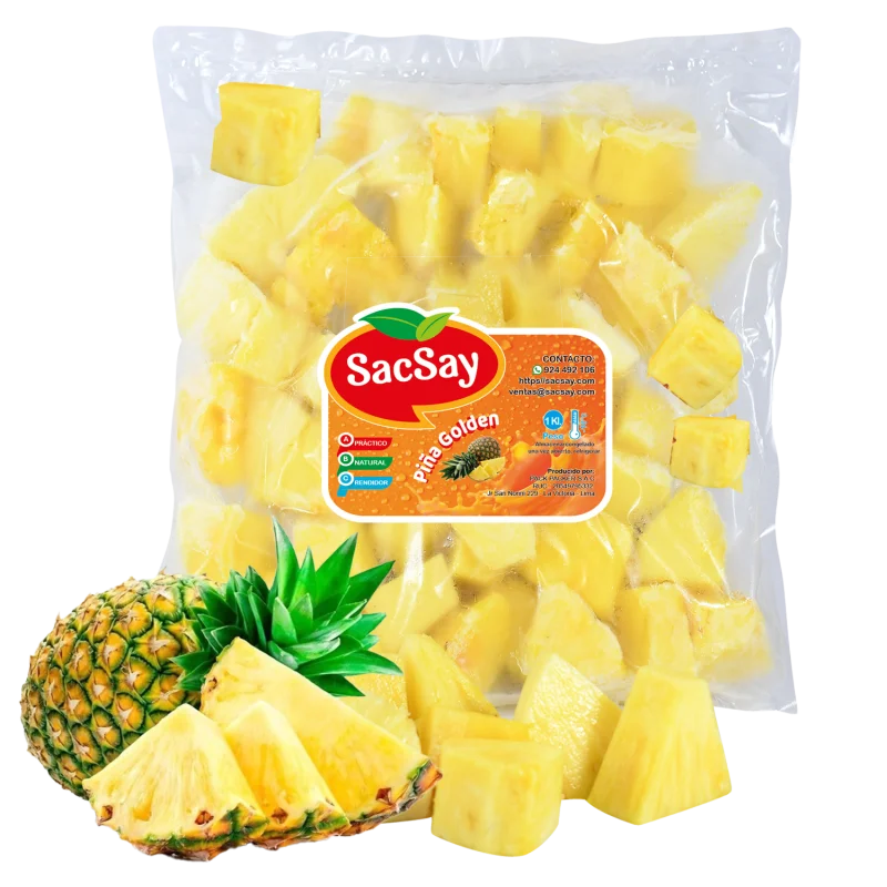 Piña golden troceada IQF | Realza tu alimentación saludable!