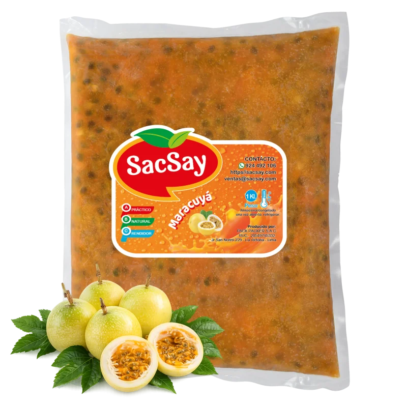 Pulpa de maracuya con pepa | Insumo para tortas y parteles