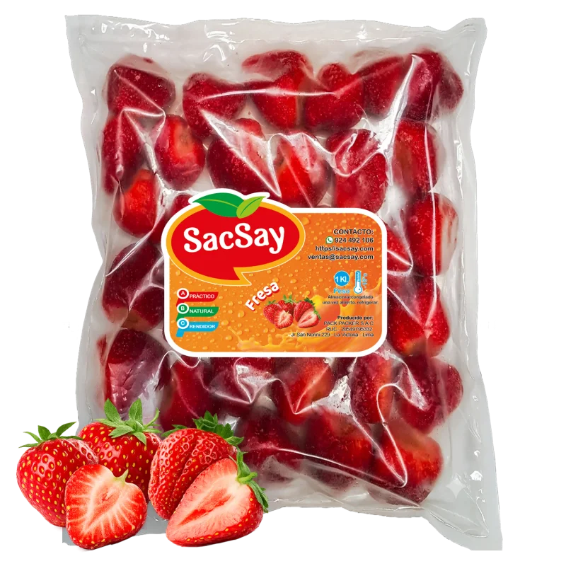 Fresas enteras iqf congeladas | Ideal para jugos y rellenos