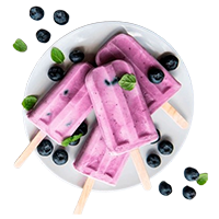 Helados de arándano